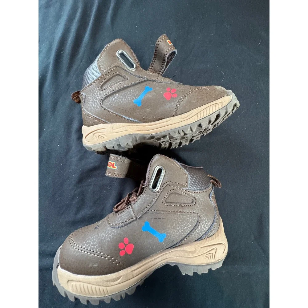 Nickelodeon Paw Patrol Toddler Boys Brown Hiking Boots Chase Marshall Size‎ 7